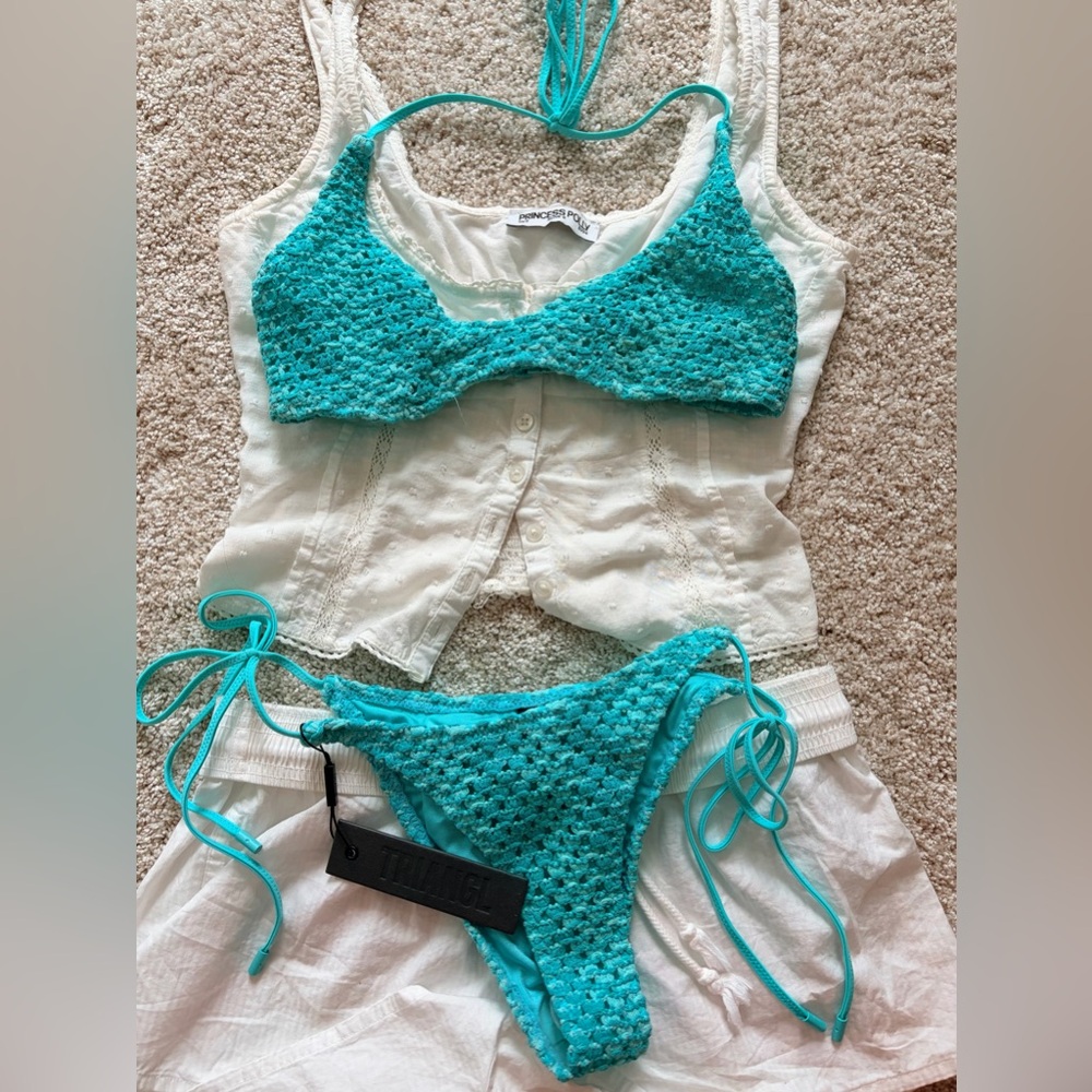 Triangl Swimwear Aqua Crochet Bikini